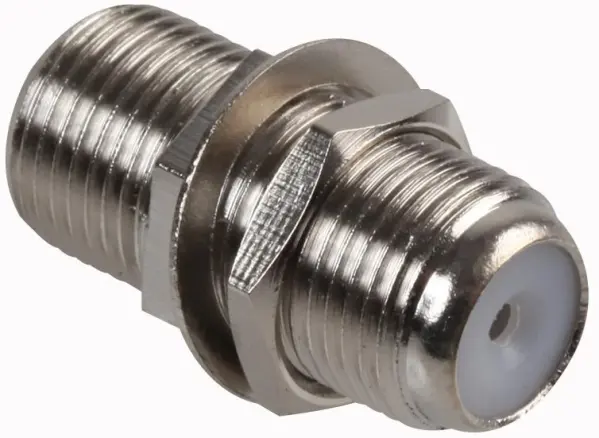 PRO SIGNAL - Doppelte Buchse F Anschluss mit Mutter, Messing