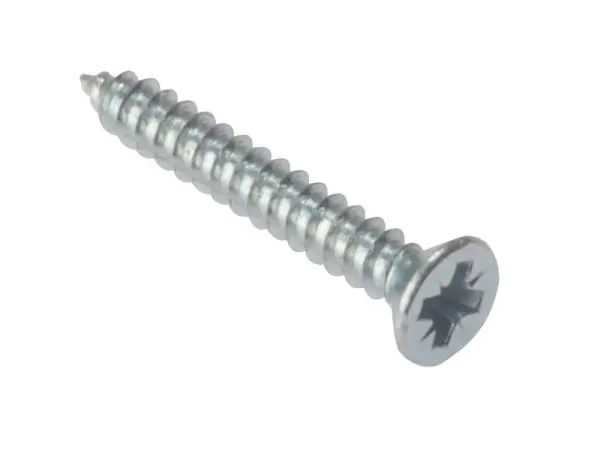ForgeFix Self-Tapping Pozi Screws, CSK Zinc Plated, 3/4in x 6 (200 Pack)