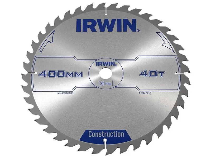 IRWIN General Purpose Table & Mitre Saw Blade, 400mm, 40T ATB
