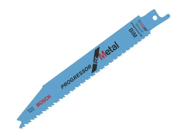 Bosch S 123 XF Progressor 150mm Reciprocating Saw Blades, 8-18 TPI (Pack of 100
