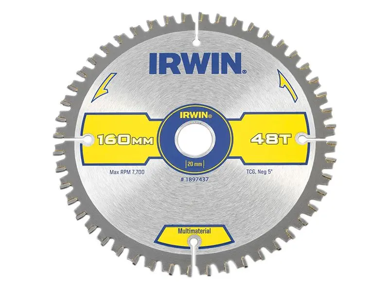 IRWIN Multi Material Circular Saw Blade 160 x 20mm x 48T TCG