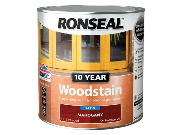 Ronseal 10-Year Woodstain, Mahogany, 750ml