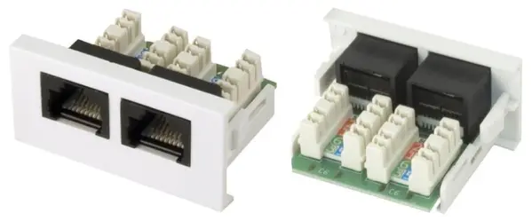 CLEVER LITTLE BOX CONEC2 RJ45 スナップインモジュール 2ポート 50x25mm