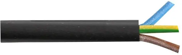 PRO ELEC - 0.50mm² 2183Y 三芯電源線 3A 黑色 10米