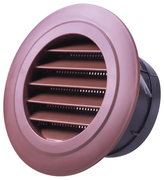 EAGLE Wall Air Vent with Inner Mesh, 100mm - Brown