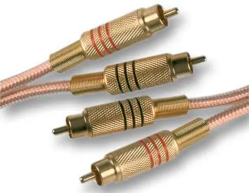 ELECTROVISION Phono RCA Twin Male to Male Cable, 2m Transparent