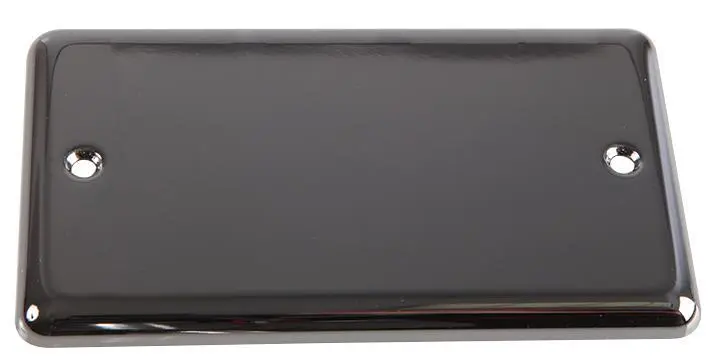 VOLEX Krycí deska 2-Gang s kulatými hranami, černý nikl