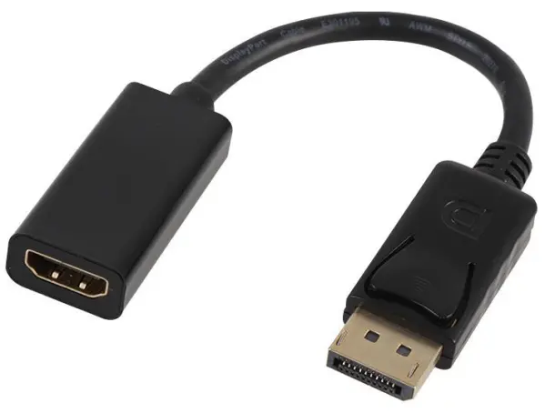 PRO SIGNAL Adaptador DisplayPort Macho para HDMI Fêmea, 200mm, Preto