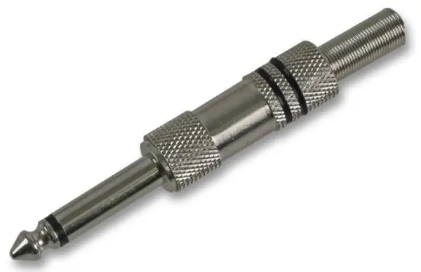 PRO SIGNAL - 6,35mm Mono-Klinkenstecker, Schwarz