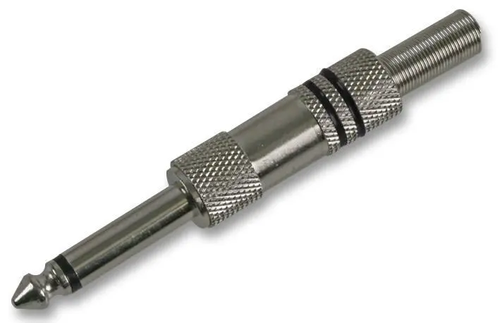 PRO SIGNAL - Plug Jack Mona 6.35mm, Dubh