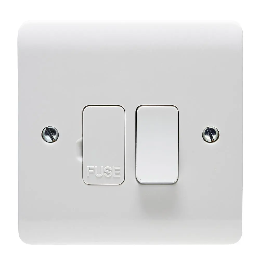 CRABTREE 인스팅트 스위치 퓨즈 연결 유닛, 13A, LED, 화이트