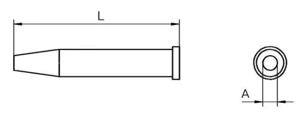 WELLER 3,2 mm gerade Lötspitze für WP120 Lötstift