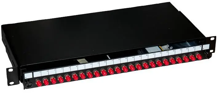 Connectix 24-Way ST Multimode Fibre Optic Patch Panel, 1U Rack Mount
