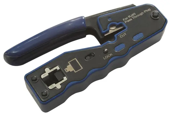 KAUDEN RJ45 Cat5e, Cat6, Cat6a Pass-Through Crimp Tool