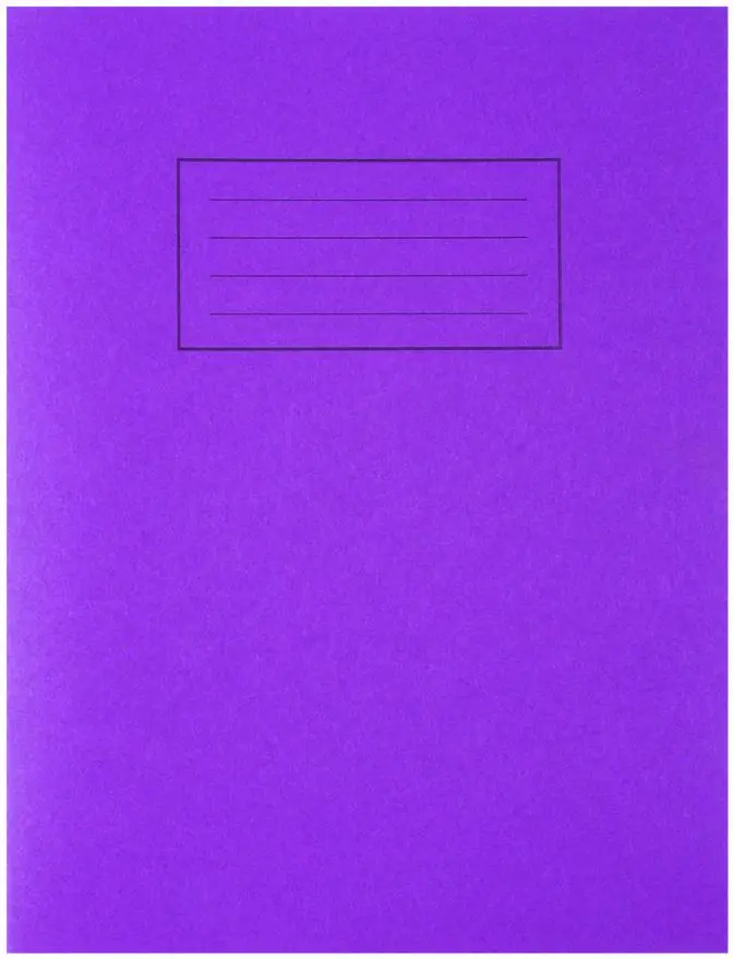 SILVINE liniertes lila Heft 229x178mm - 80 Seiten