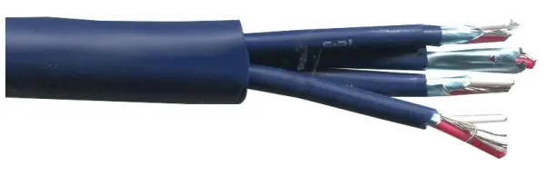 PRO ELEC - 8-adriges symmetrisches Mikrofonkabel, 20/0,10mm, blau, 50m