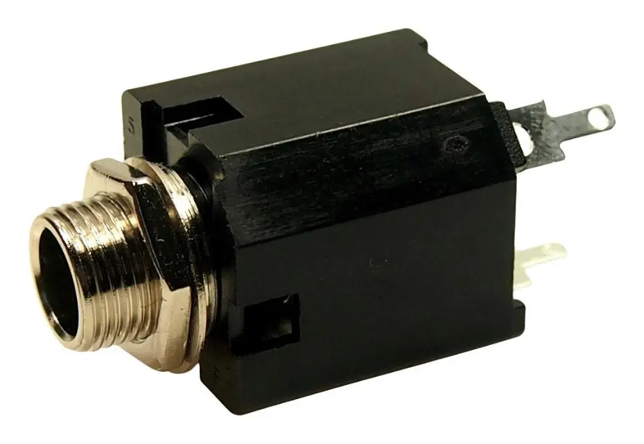 CLIFF 6.35mm Conector Estéreo Vertical para Montagem em PCB