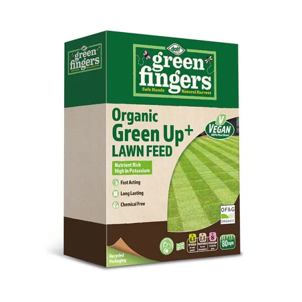Doff Greenfingers Organic Green Up Lawn Feed 2kg for 80sqm