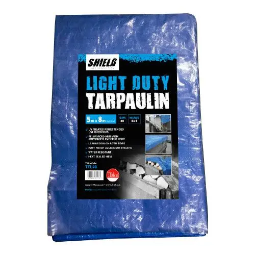 Timco Lichte Tarpaulin, 4m x 5m, Blauw