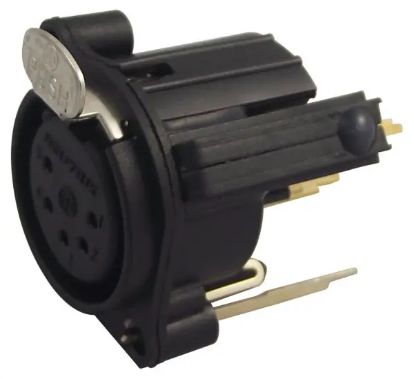 NEUTRIK Conector XLR hembra de 5 polos, montaje en PCB, contactos conmutados