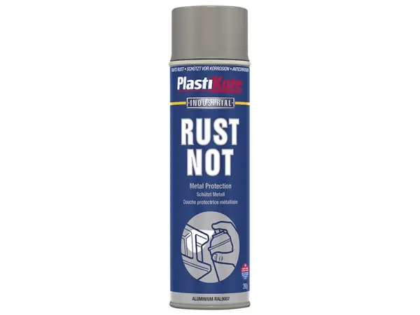 PlastiKote Rust Not Spray Paint, Aluminium, 500ml