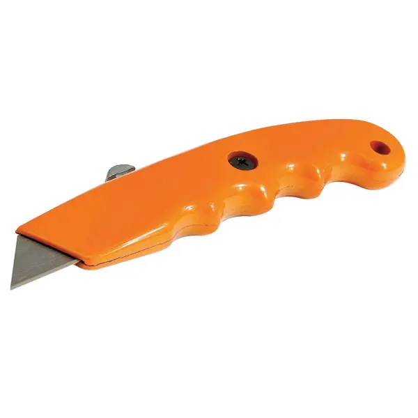 Silverline Retractable Hi-Vis Grip Knife, 140mm