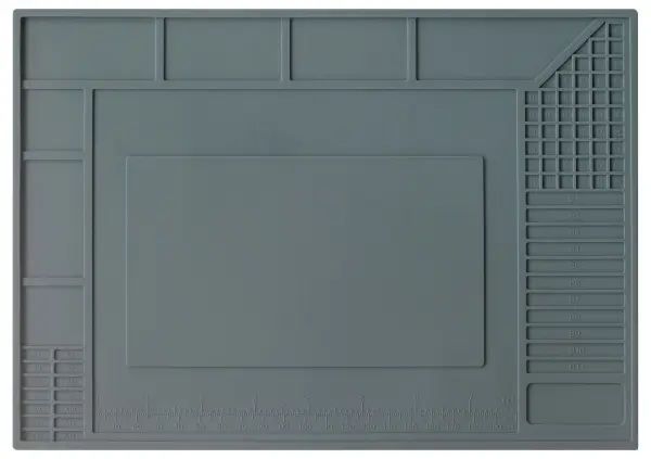 Duratool ESD Safe Silicone Soldering Mat Grey 297x210mm