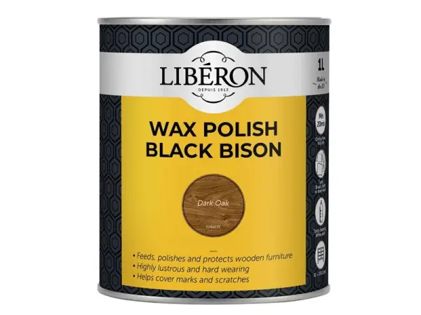 Liberon Cera en Pasta Black Bison, Roble Oscuro, 1kg