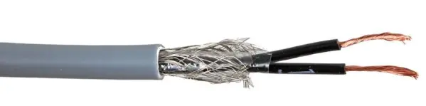 PRO ELEC Câble de contrôle CY 2 conducteurs, LSZH, 0,50mm, 50m