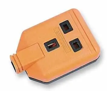 PERMAPLUG Γριπωτή Πρίζα 13A 1 Θέσης, Πορτοκαλί