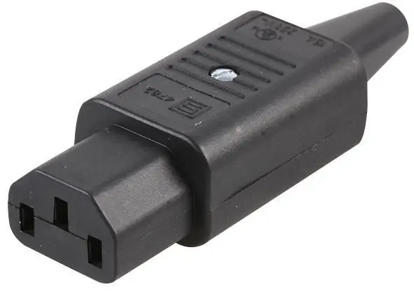 SCHURTER Ombouwbare IEC C13 Connector, 15A/250V, Zwart