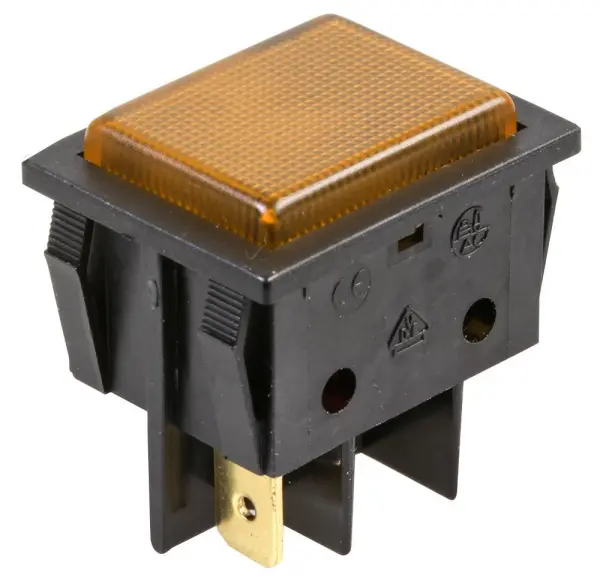 EVEREL B7 Series 240V AC Amber Neon Indicator Light, 22x30mm Cutout