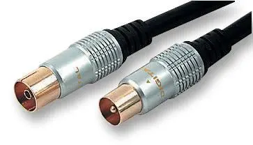 PRO SIGNAL Cavo Coassiale Volante, Maschio-Femmina, 5m, Nero