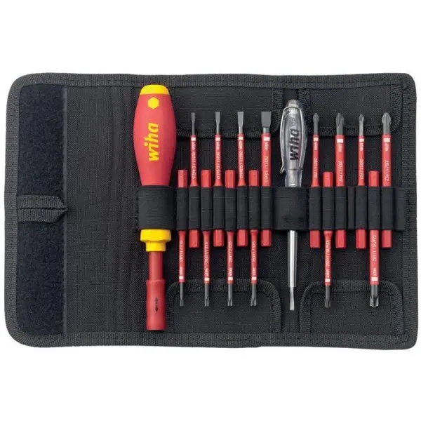 Wiha SlimVario VDE Insulated Screwdriver Starter Set, 16 Piece