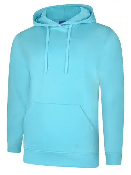 Uneek Unisex Deluxe Hooded Sweatshirt - Turquoise, XS