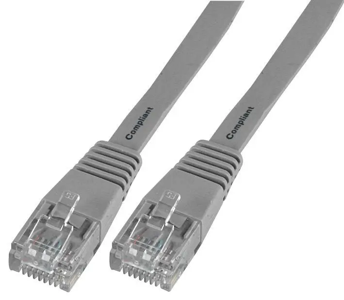 PRO SIGNAL Cavo Ethernet Patch Cat5e LSOH Piatto, 10m, Grigio