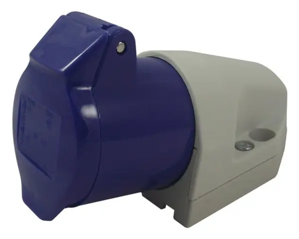 WALTHER Presa CEE da Parete 16A 230V, 2P+E, Blu, IP44