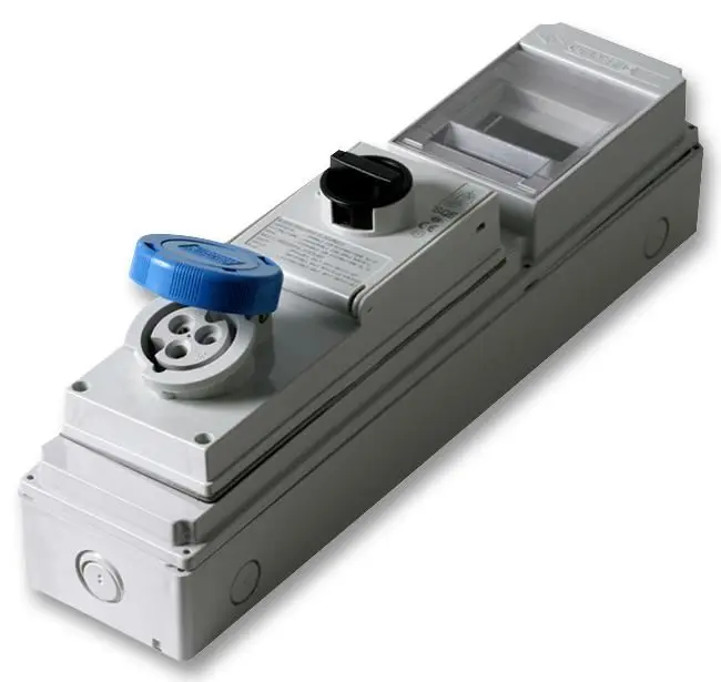 PRO POWER 16A Εναλλασσόμενη Ροκέτα CEE με Διακόπτη, 240V, 2P+E, Μπλε