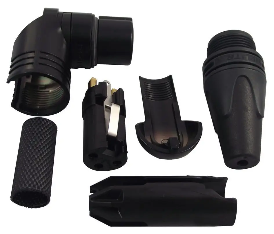 NEUTRIK - Soket XLR 3 Kutub, Sudut 90 Darjah