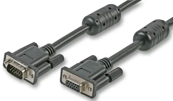 PRO SIGNAL - SVGA (D-Sub) HD15 Kabel Buchse auf Stecker, 2m schwarz