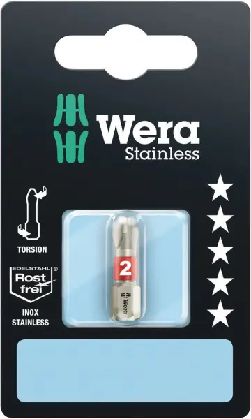 Wera - 3851/1 TS SB Bait, Keluli Tahan Karat, PH 2 x 25 mm
