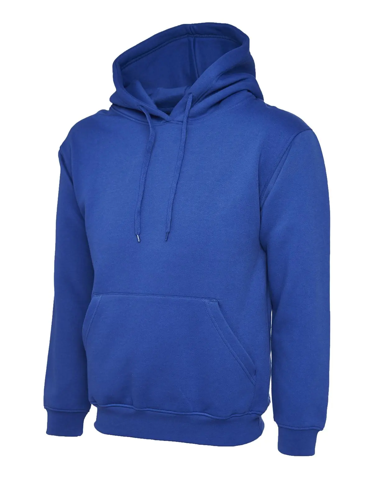 Uneek Unisex Classic Hooded Sweatshirt, 50% Polyester 50% Cotton, Royal, Size S