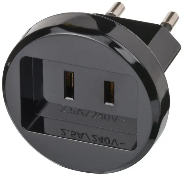 Brennenstuhl US to Euro Travel Adaptor 2.5A