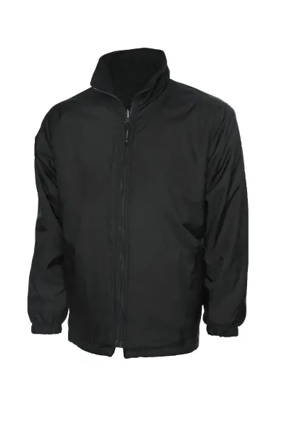 Uneek Kids' Reversible Fleece Jacket - Black, Size 5/6 Years