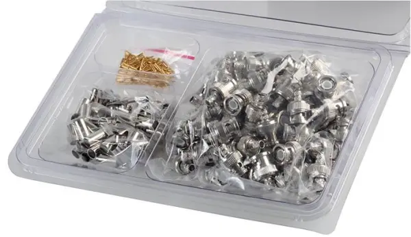 PRO SIGNAL 75 Ohm BNC Crimp Plug for RG179 Cable (100 Pack)