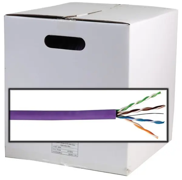 Van Damme TourCat Tactical Cat5e F/UTP Ethernet Cable, Purple, 100m Reel