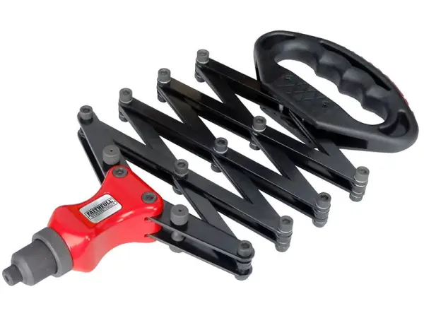 Faithfull Heavy-Duty Lazy Tong Riveter with 5 Nozzles