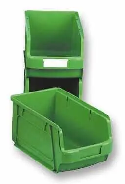 INTERBIN Contenitore Plastico ad Alta Capacità, Verde, 130x150x253mm