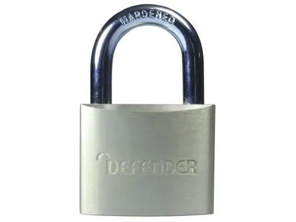 DEFENDER Brass Padlock, 40mm, 5-Pin Cylinder