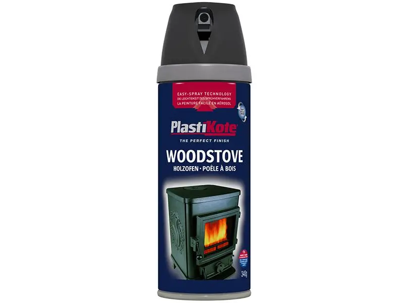 PlastiKote Twist & Spray Woodstove Paint, Black, 400ml